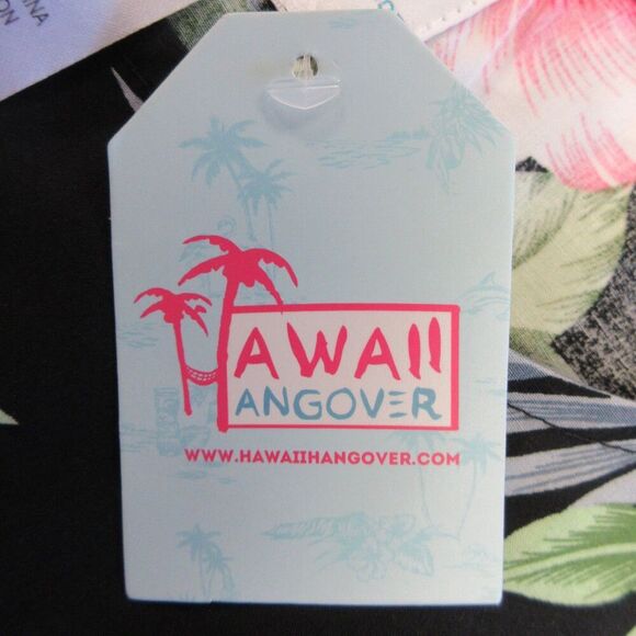 HAWAIIAN HANGOVER Cap Sleeve Maxi Floral Dress Sz 2X Hibiscus Flowers Black NWT - Picture 7 of 13